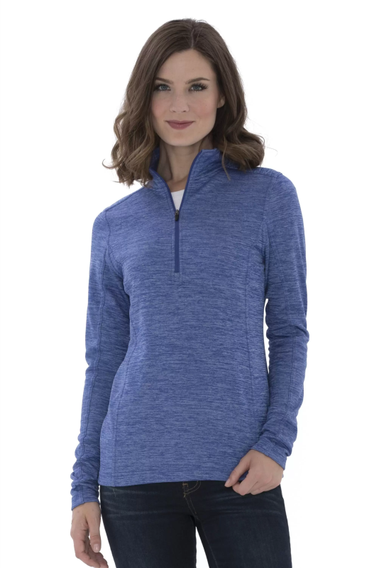 Dynamic Heather - Ladies Fleece Half Zip Sweatshirt - ATC L2022
