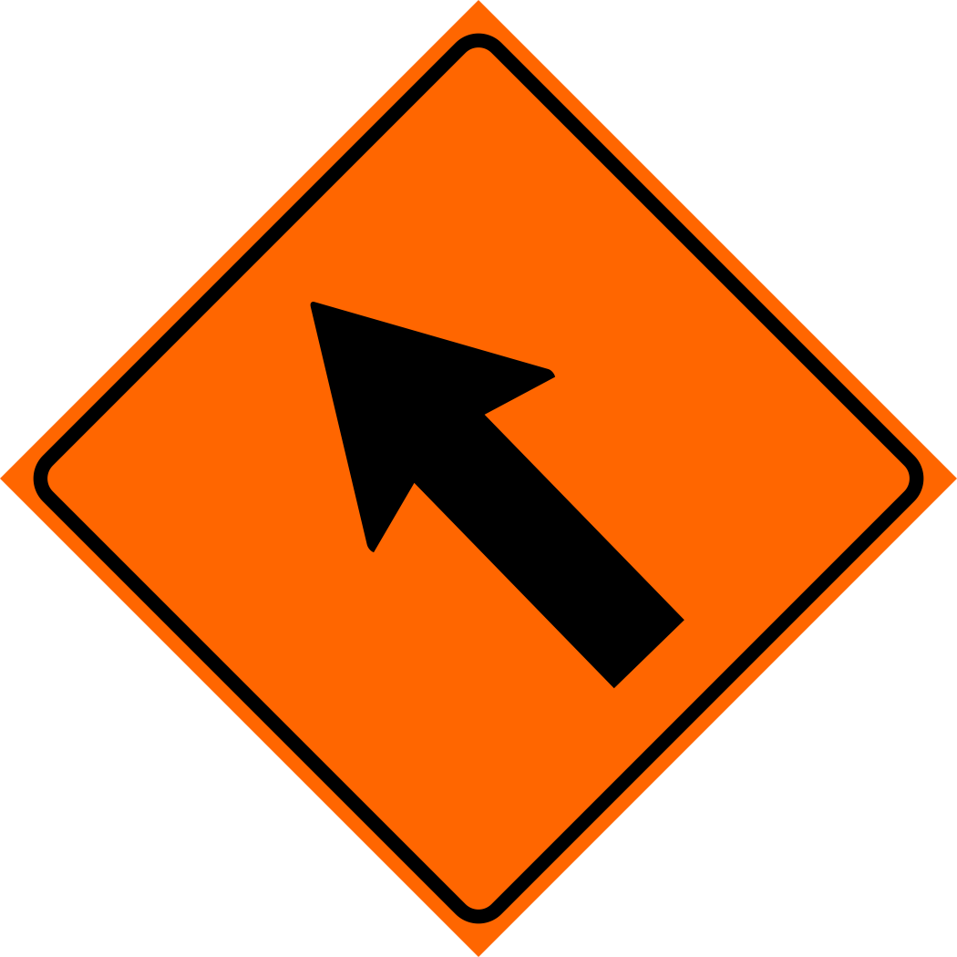 Left Lane Closure Taper Sign MUTCDC TC-6L