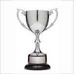 Nickel Plated Cup - Heavy Weight Solid Cast Metal - Round Black Base