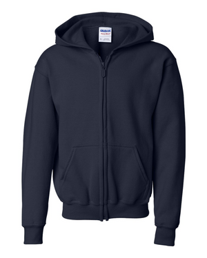 Youth Full-Zip Hoodie - Cotton/Polyester - Gildan 18600B