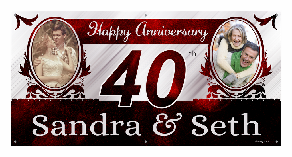 Anniversary Banner - Sandra & Seth (with 2 Photos)
