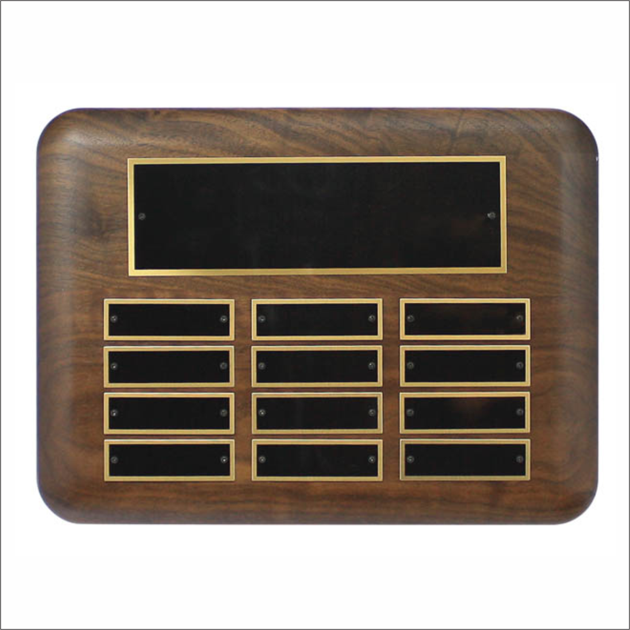 Solid Walnut horizontal plaque - Perpetual series