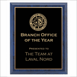 Blue Wood plaque - Laser series