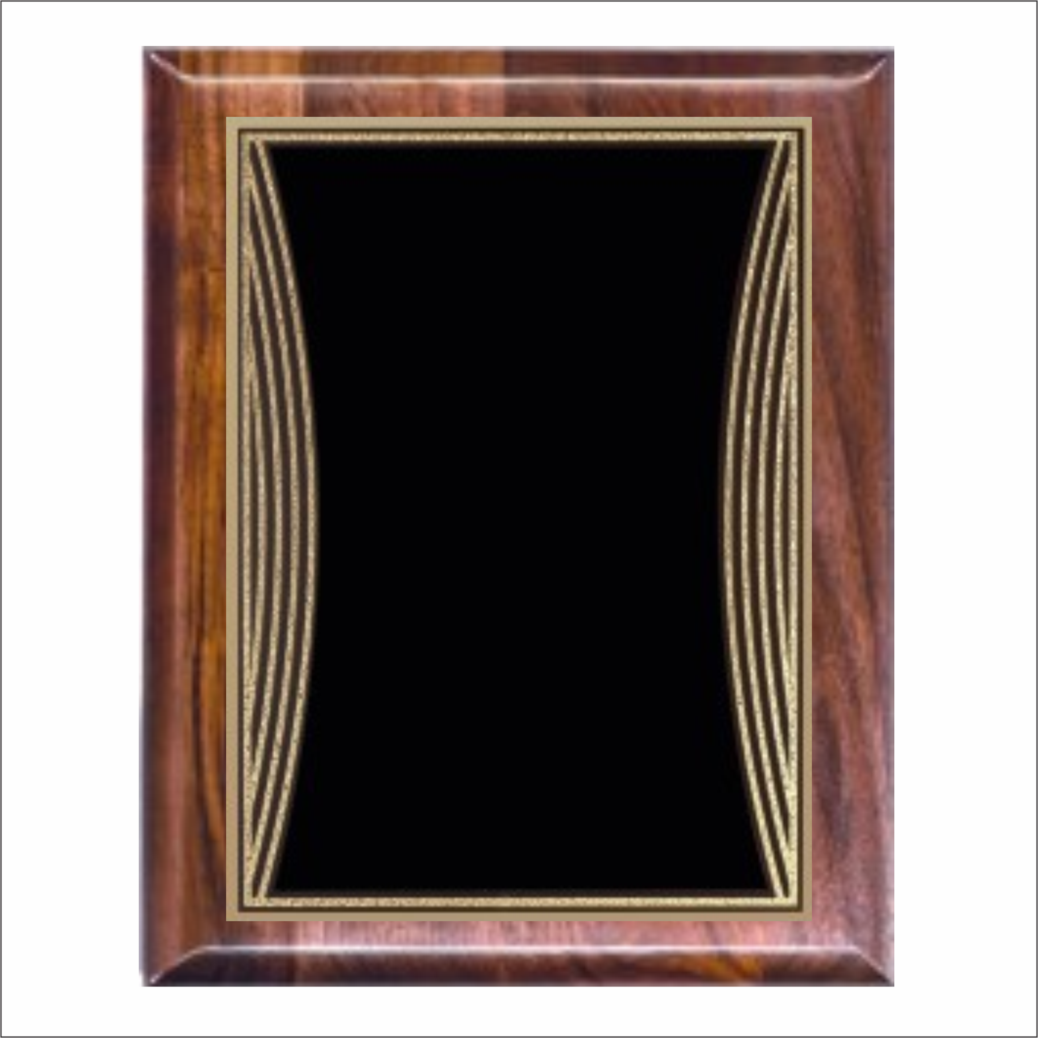 Elliptical Edge plaque - Classic Walnut series