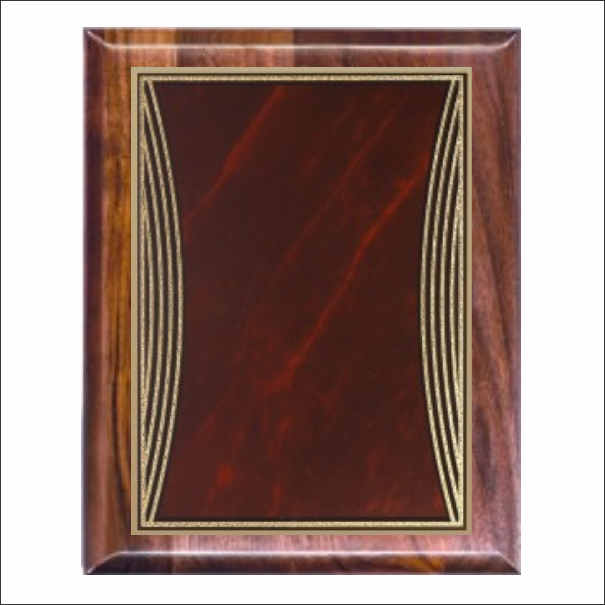 Elliptical Edge plaque - Classic Walnut series