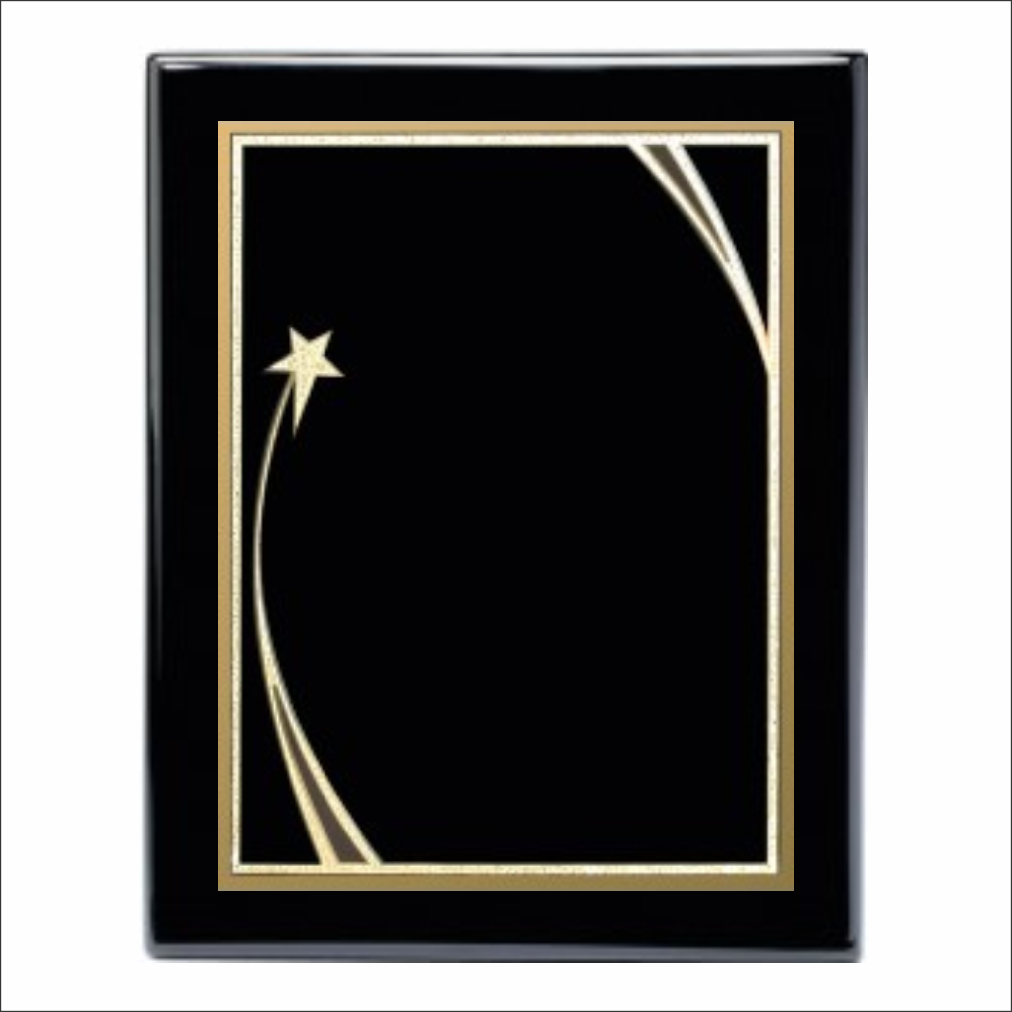 Piano Finish plaque with Brass Engraving Plate