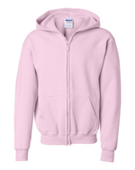 Youth Full-Zip Hoodie - Cotton/Polyester - Gildan 18600B
