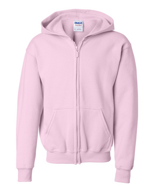 Youth Full-Zip Hoodie - Cotton/Polyester - Gildan 18600B