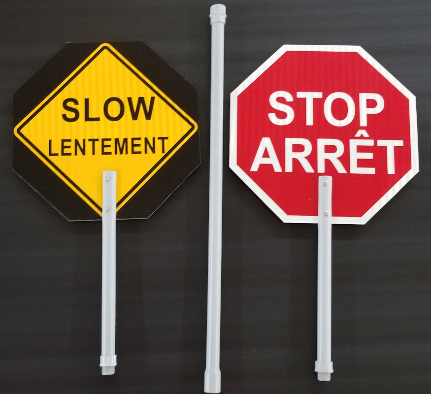 Detachable Stop & Slow Paddle Sign