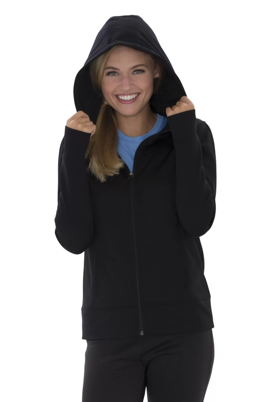 Ladies Hoodie - Full Zip Polyester - ATC L2004