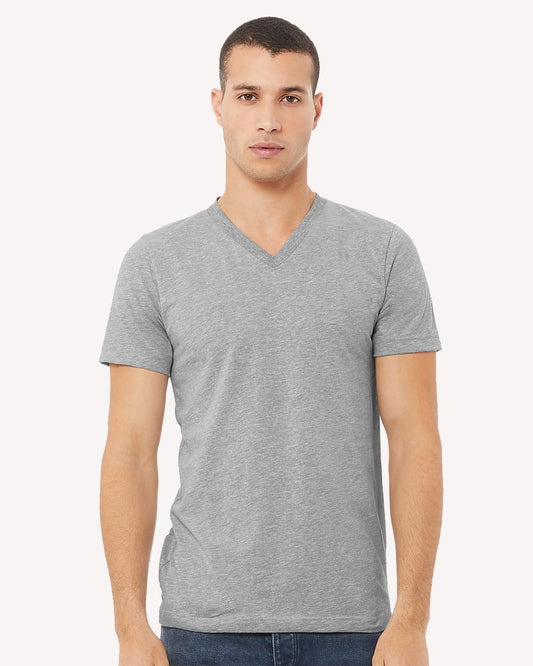 Heather CVC V-Neck Unisex Tee - BELLA + CANVAS 3005CVC