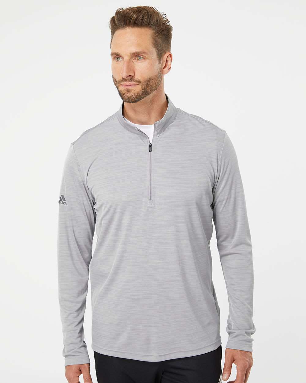 Lightweight Mélange Quarter-Zip Men’s Pullover - Adidas A475