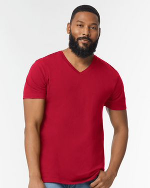 Mens T-Shirt - Softstyle Cotton V-Neck - Gildan 64V00