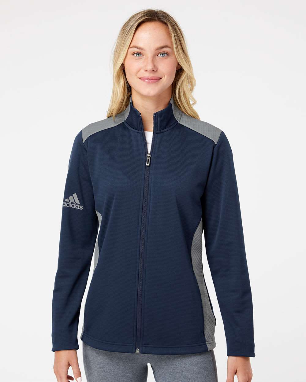 Textured Mixed Media Full-Zip Ladies Jacket - Adidas A529