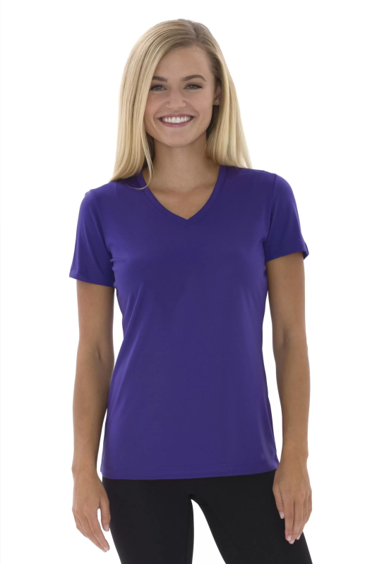 Ladies V-Neck T-Shirt - Polyester - ATC L3520