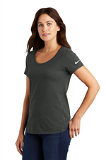Dri-Fit Cotton & Polly Scoop Neck Ladies Tee - Nike NKBQ5234