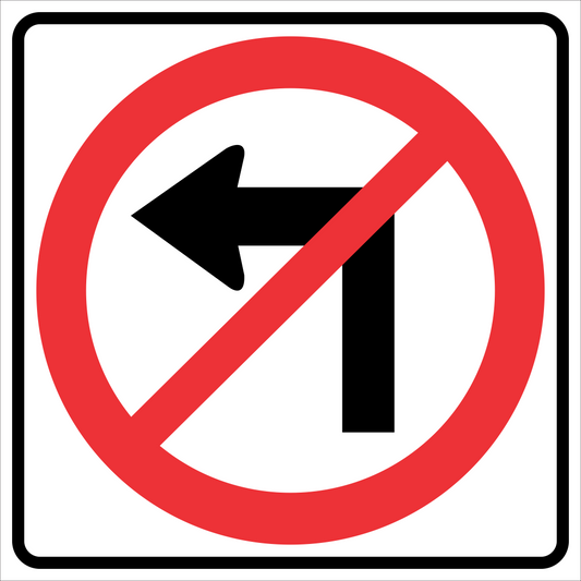 Left Turn Prohibited Sign MUTCDC RB-11L