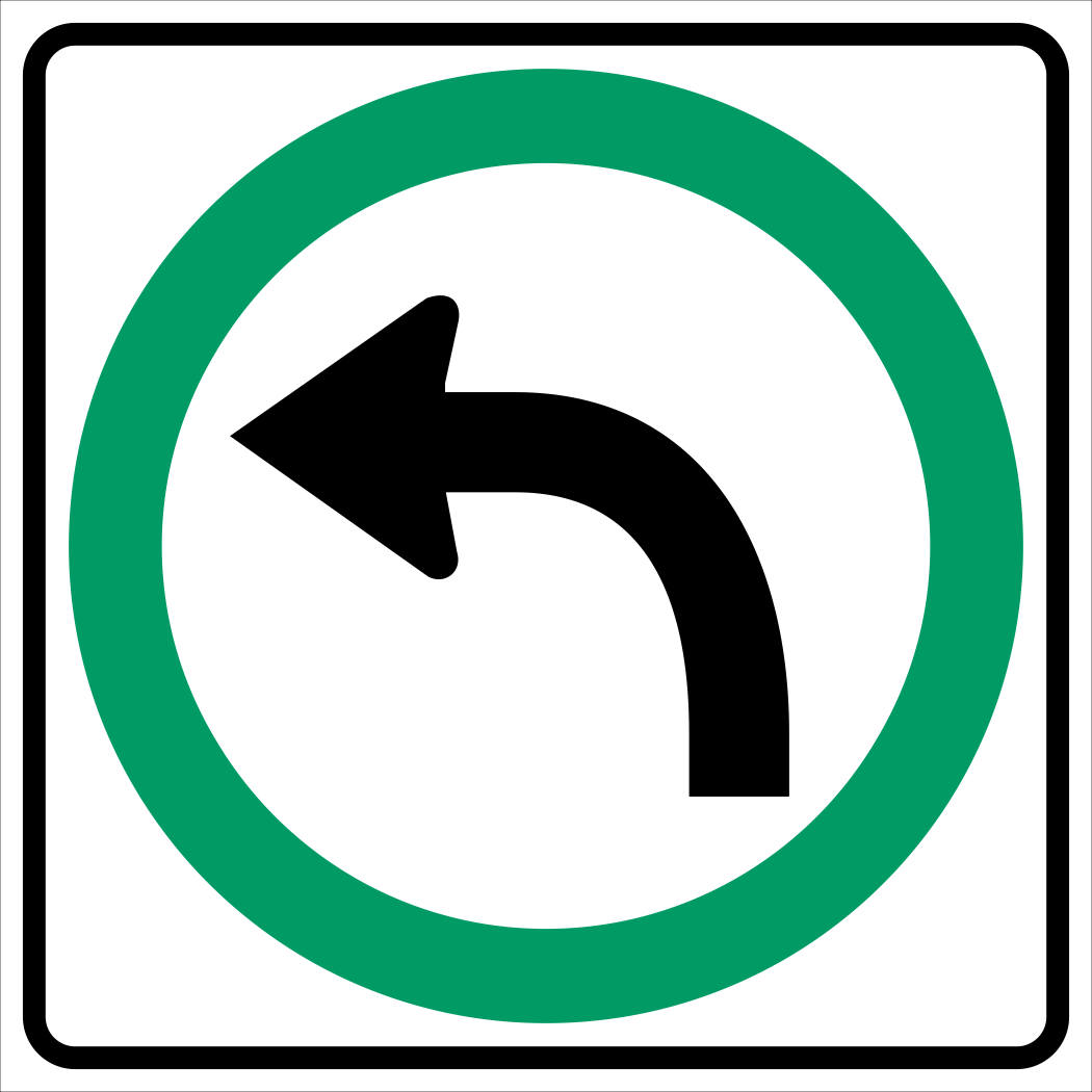 Rb4 Sign Turn Left Sign MUTCDC RB-14L – River Signs