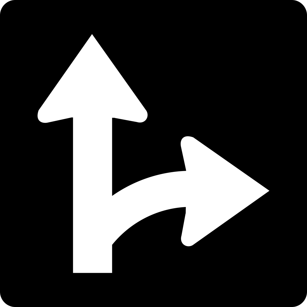 Straight Through Or Right Turn Lane Sign MUTCDC RB-42R – River Signs