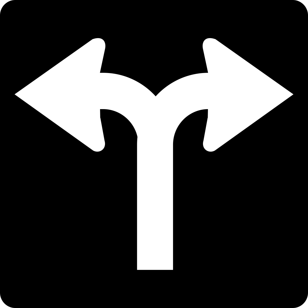 Right Or Left Turn Only Lane Sign MUTCDC RB-43