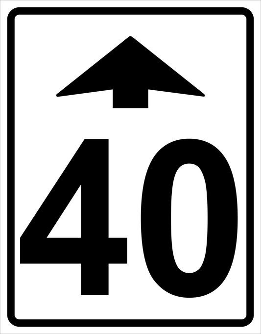 Maximum Speed Changes Ahead Sign (40) MUTCDC RB-5