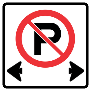 Parking Prohibited Both Arrows Sign MUTCDC RB-51