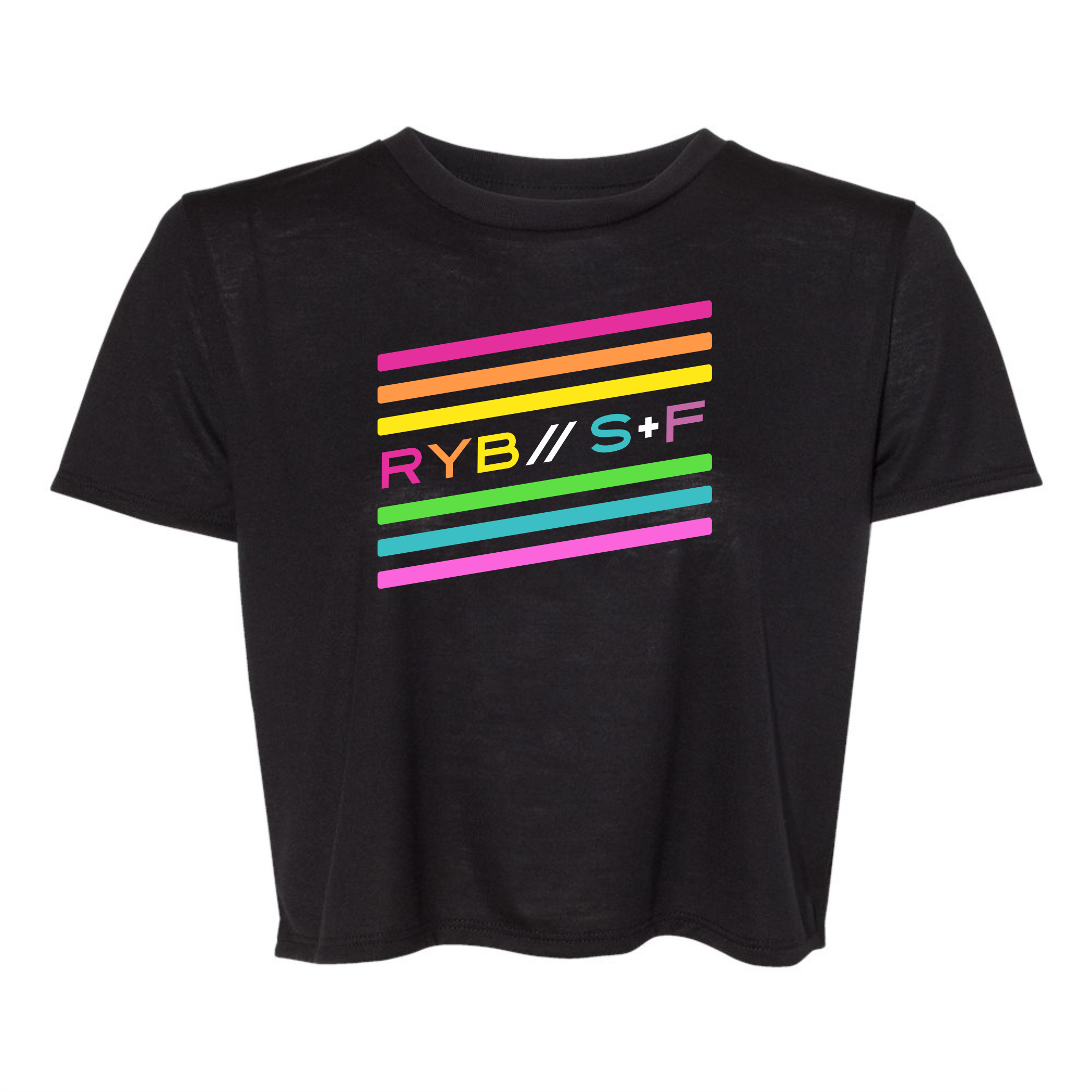 RYB//S+F -  Black Cropped T-Shirt