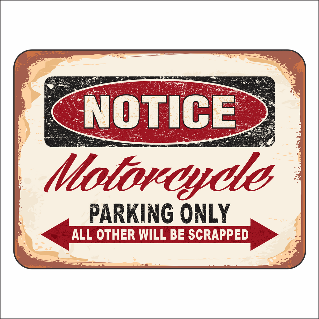 Motorcycle Parking Only - Notice - Sign