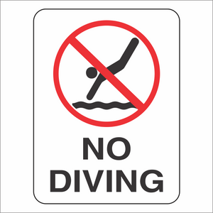 No Diving - Sign