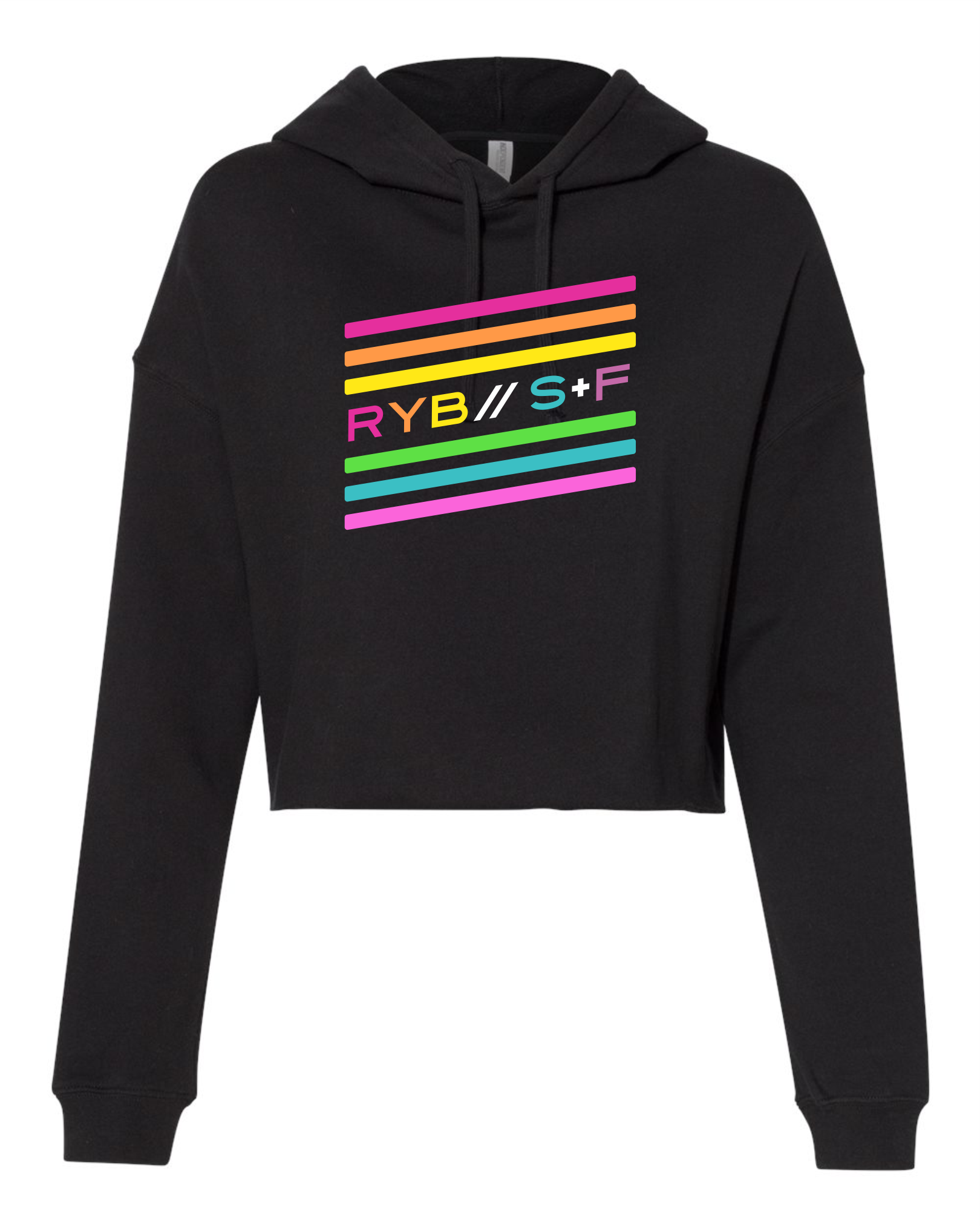 RYB//S+F - Black Crop Hoodie