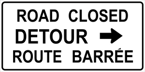 Road Closed Detour Right Sign MUTCDC