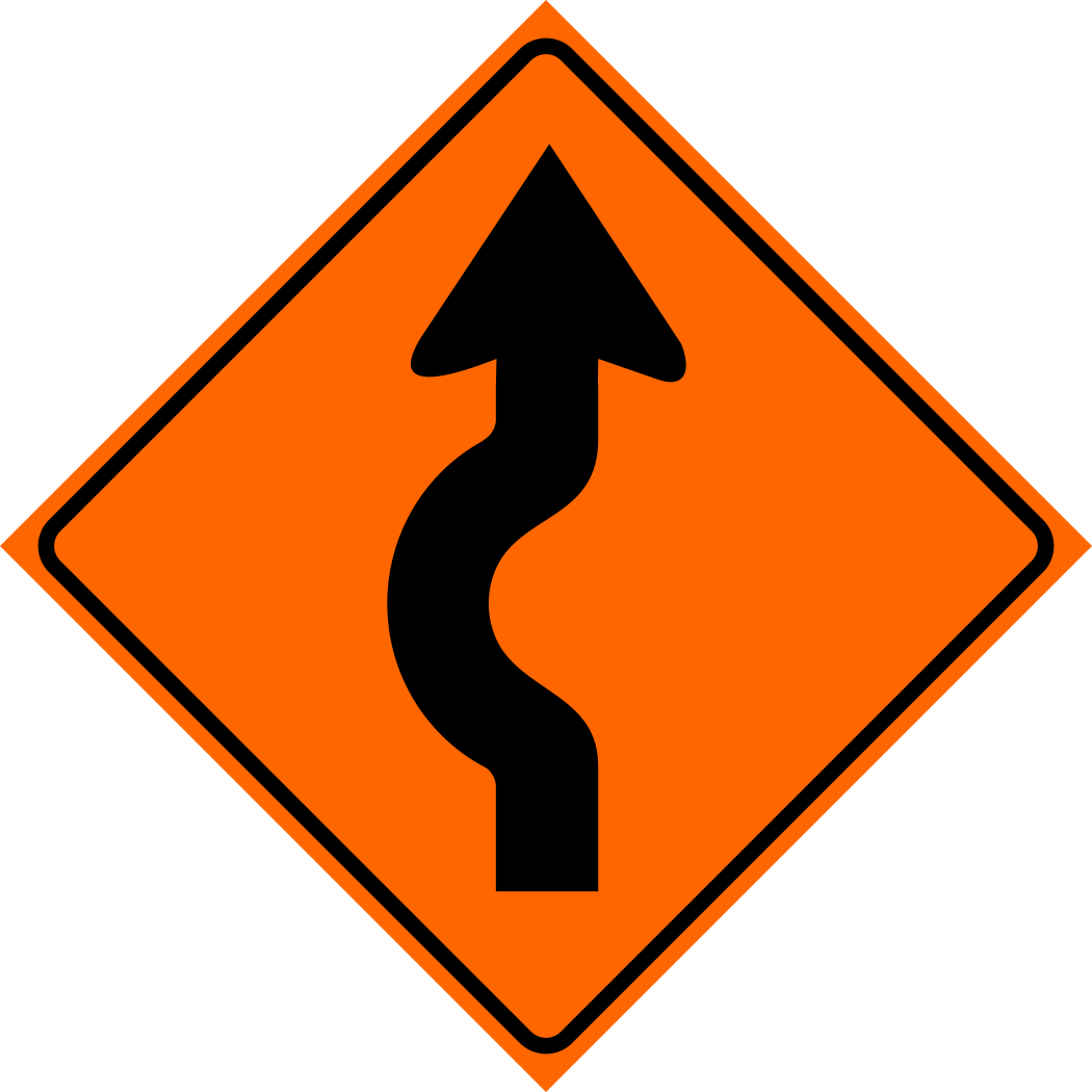 Road Diversion Left Sign MUTCDC TC-13L