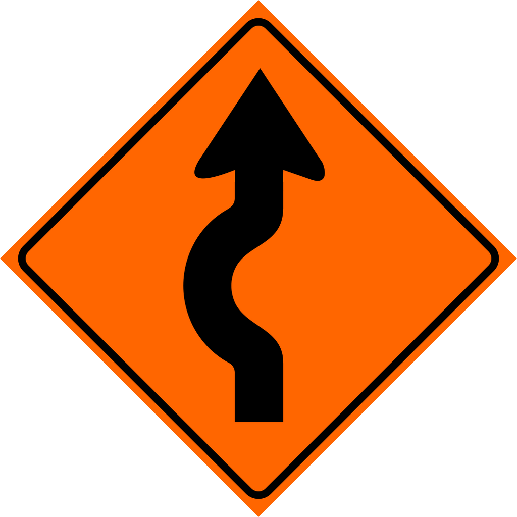 Road Diversion Left Sign MUTCDC TC-13L