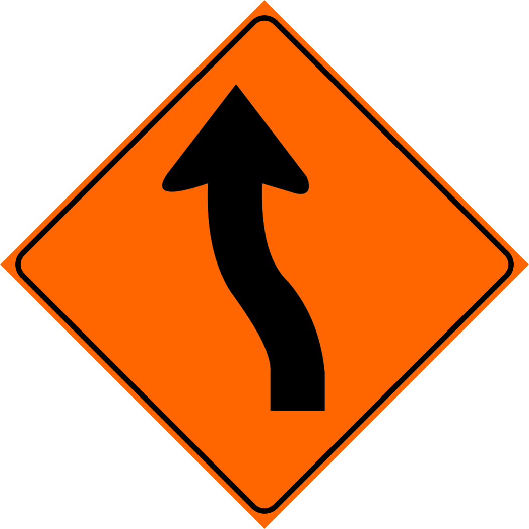 Road Realignment Left Sign MUTCDC TC-15L – River Signs