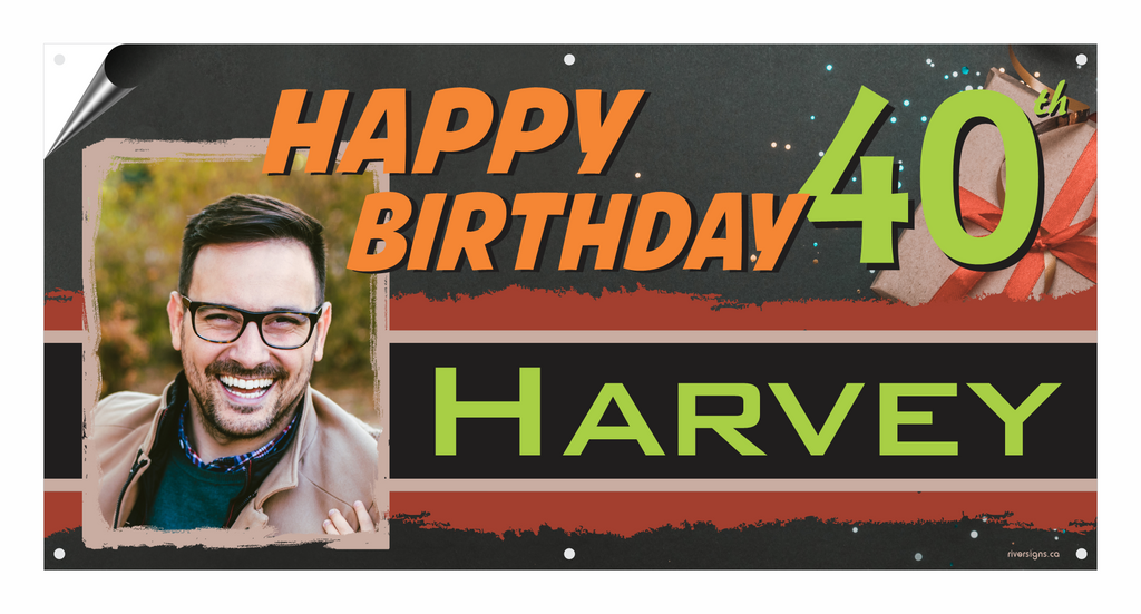Birthday Banner - Harvey (with Photo)