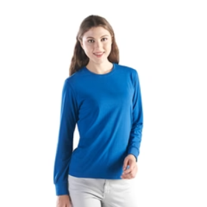 Breeze - Ladies Long Sleeve Crew Neck Cotton Tee - CSW24/7 S05616