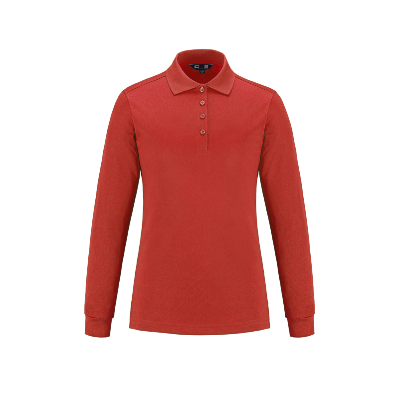 Birdie - Long Sleeve Pique Mesh Ladies Polo - CX2 S05738