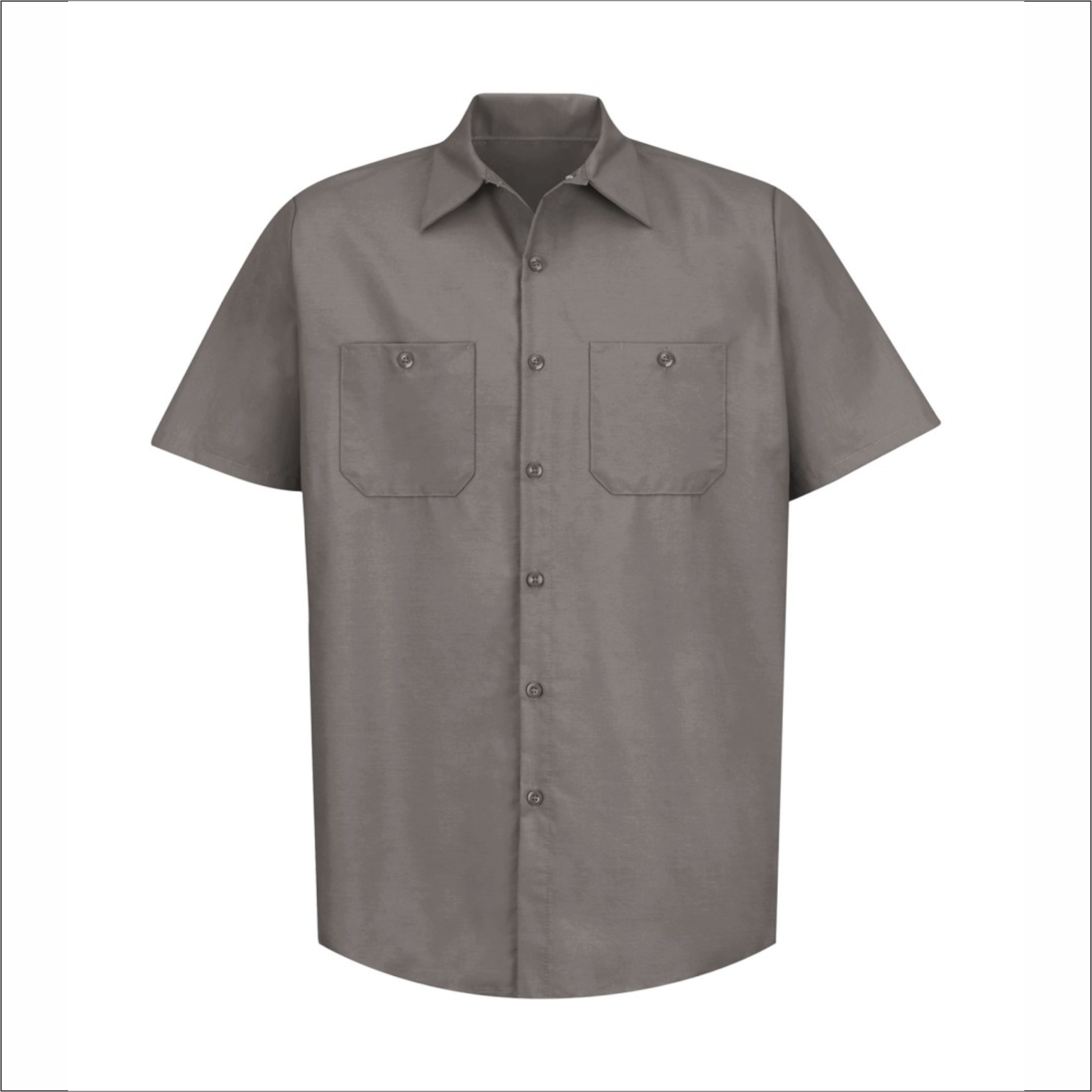 Adult Grey Dress Shirt - Short Sleeve - SP24