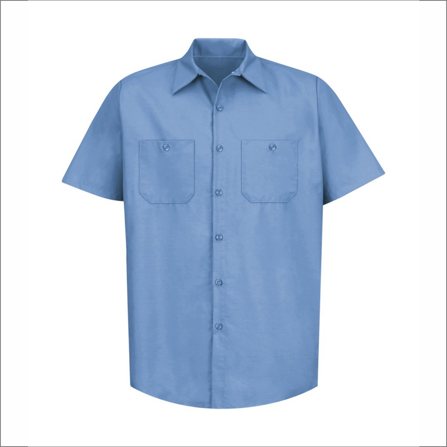 Adult Dress Shirt Light Blue - Short Sleeve - SP24
