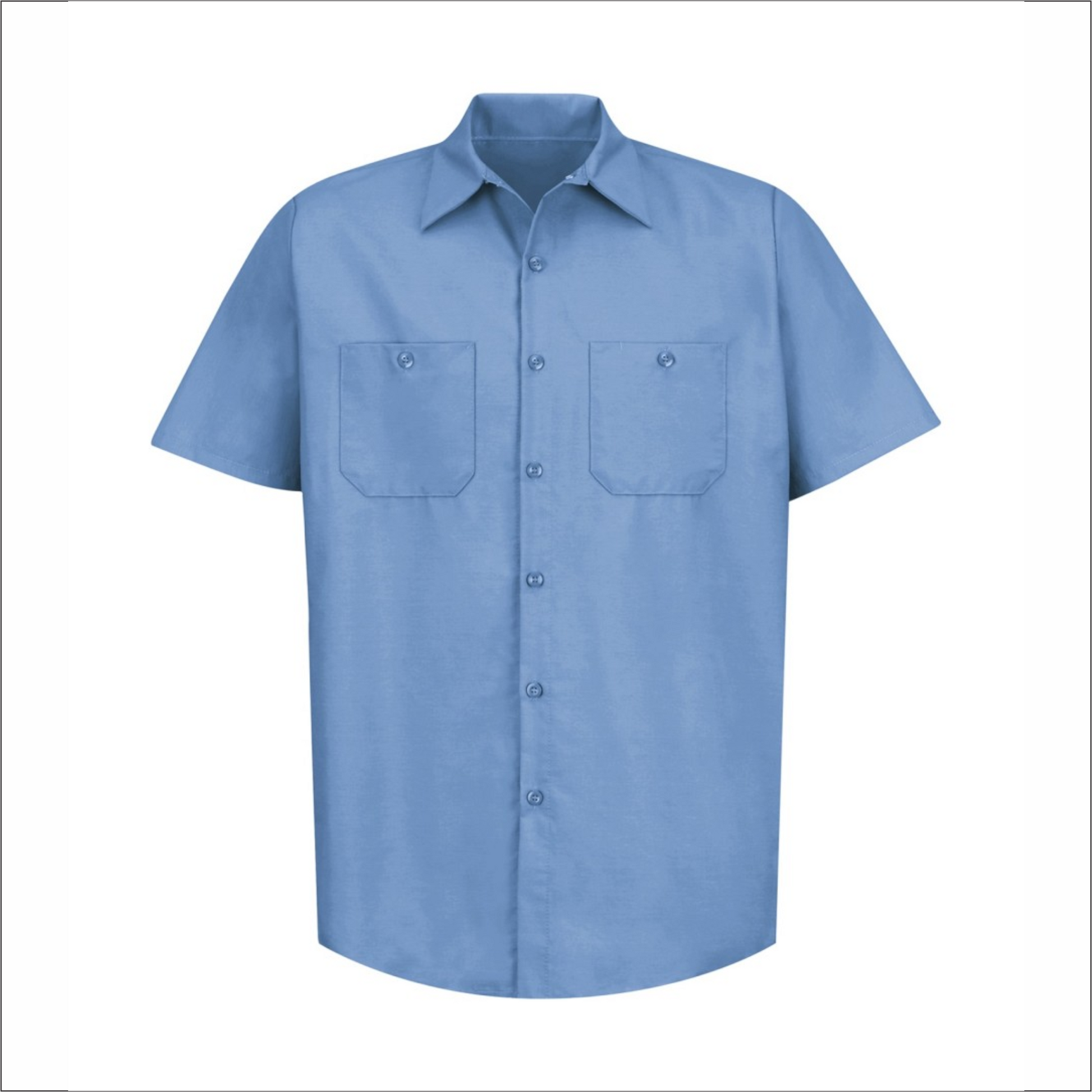 Adult Dress Shirt Light Blue - Short Sleeve - SP24