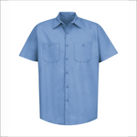 Adult Dress Shirt Light Blue - Short Sleeve - SP24