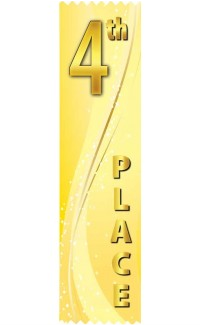 4th Place Flat Ribbon - Pack of 25 - SRS334