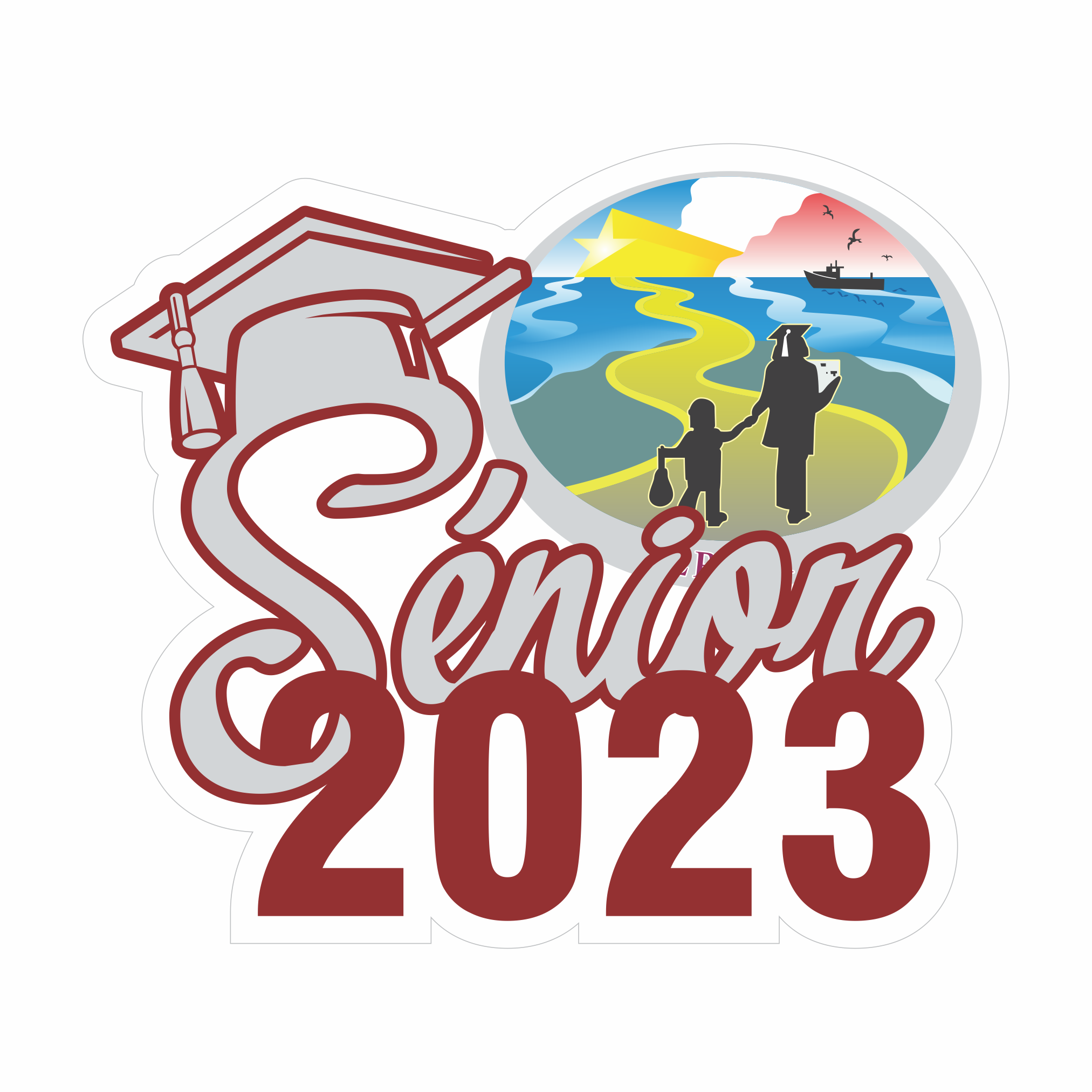 Graduation Decals - 8" wide - Senior 2023 by School