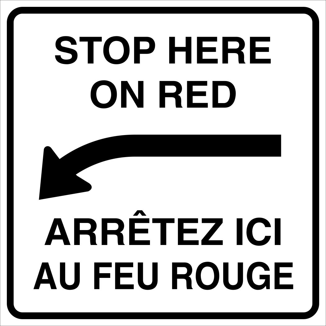 Stop Here On Red Sign MUTCDC