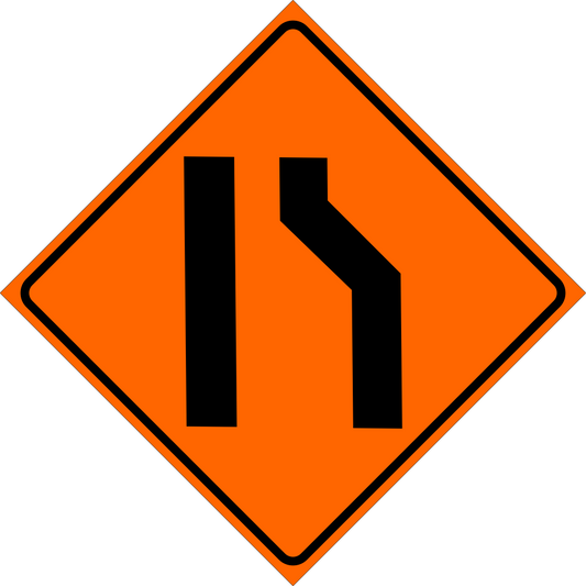 Road Narrows Left Sign MUTCDC TC-34L