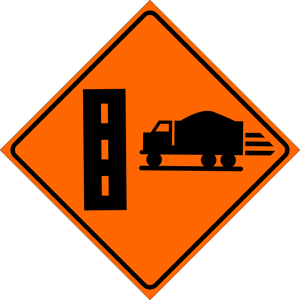 Truck Entrance Right Sign MUTCDC TC-54R