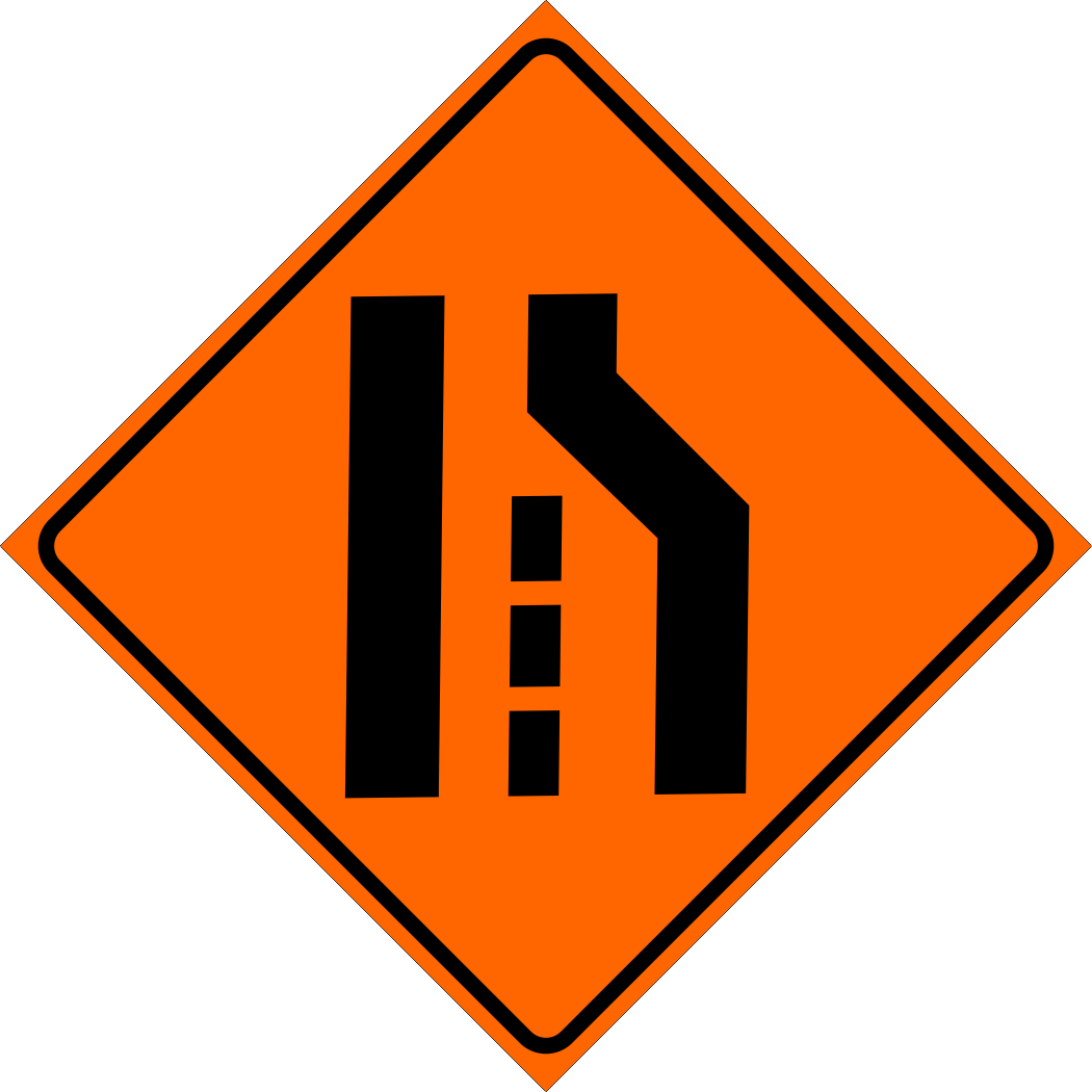 Right Lane Closed Sign MUTCDC TC-5R