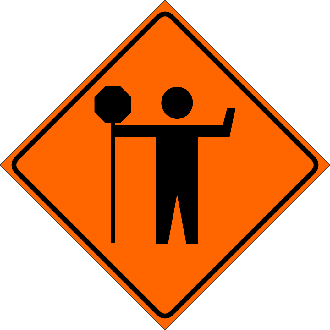 Traffic Control Person Ahead Sign MUTCDC TC-21