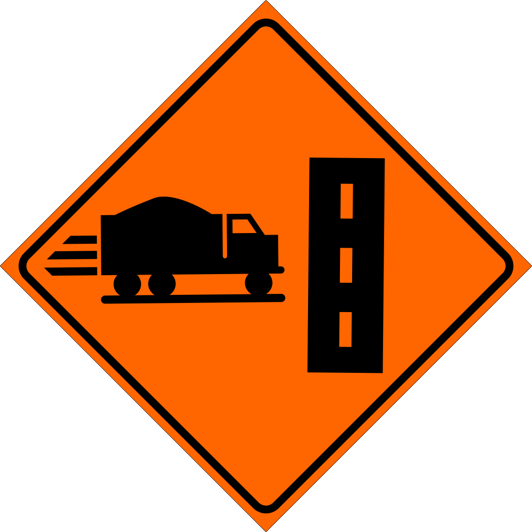 Truck Entrance Left Sign MUTCDC TC-54L