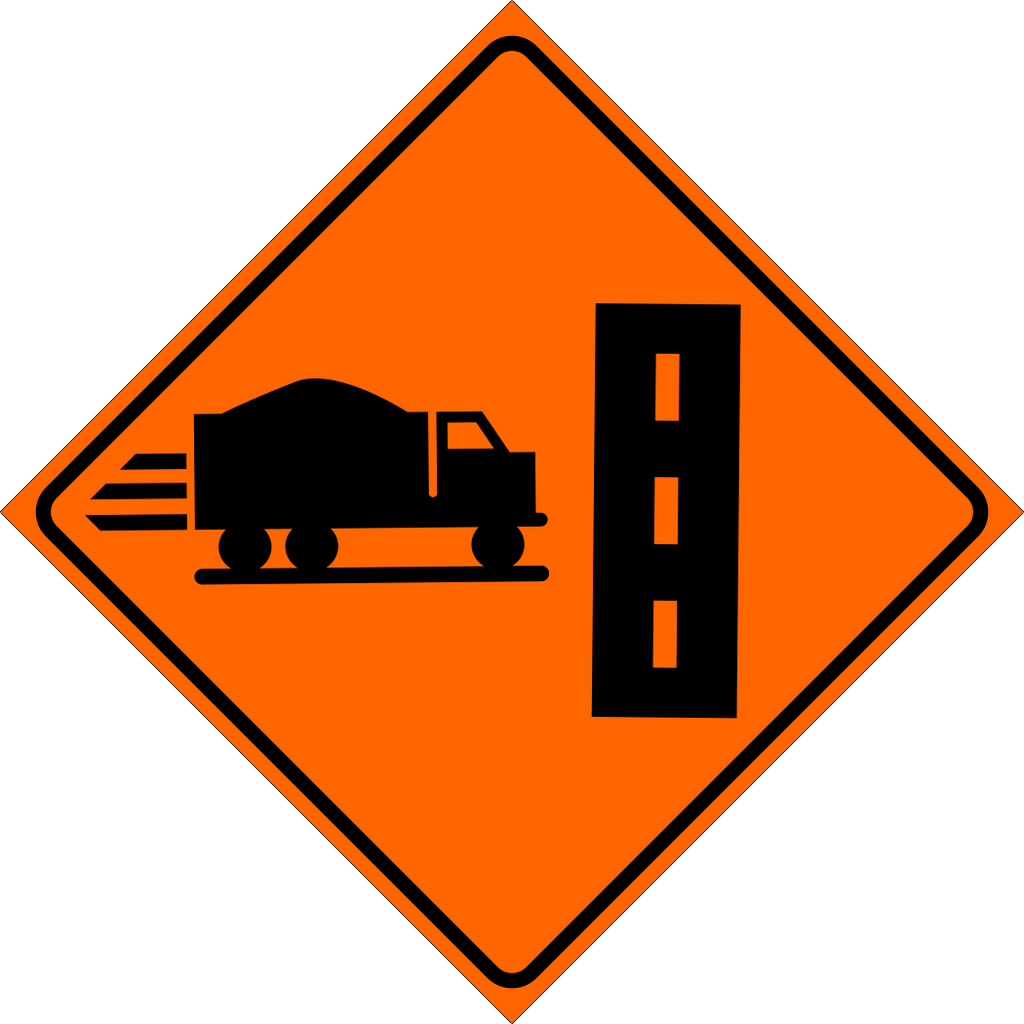 Truck Entrance Left Sign MUTCDC TC-54L